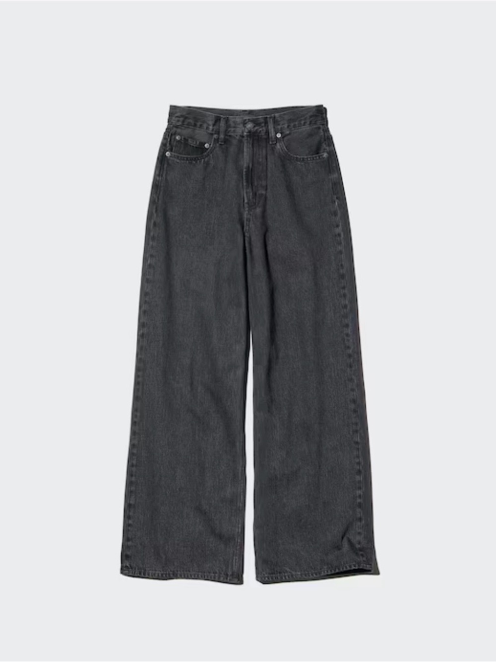 UNIQLO Wide Leg High-Rise Women’s Jeans - Charcoal Gray